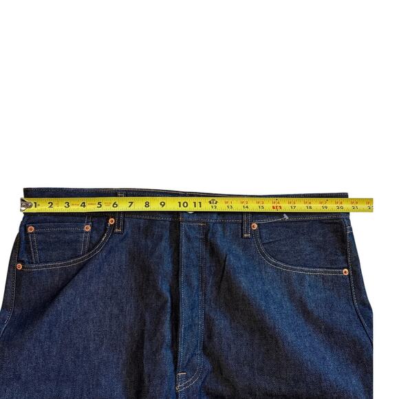 Levis 501 Jeans Mens Size 40x38 Blue Original Shrink to Fit Button Fly Raw Denim - Picture 9 of 12